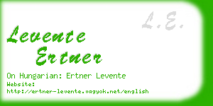 levente ertner business card